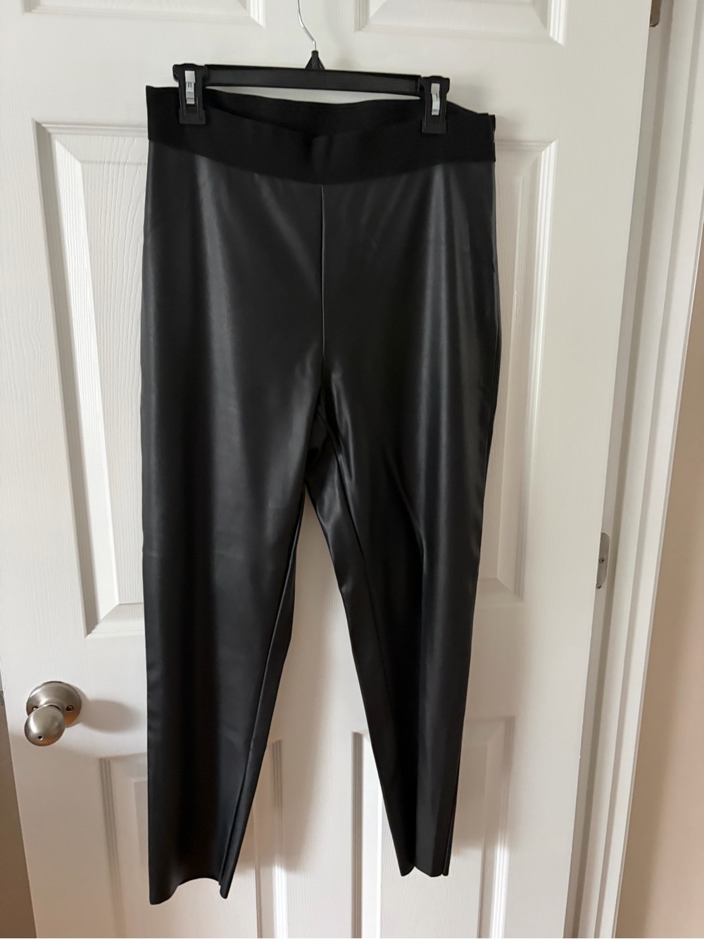 DKNY Women’s Black Faux Leather Leggings